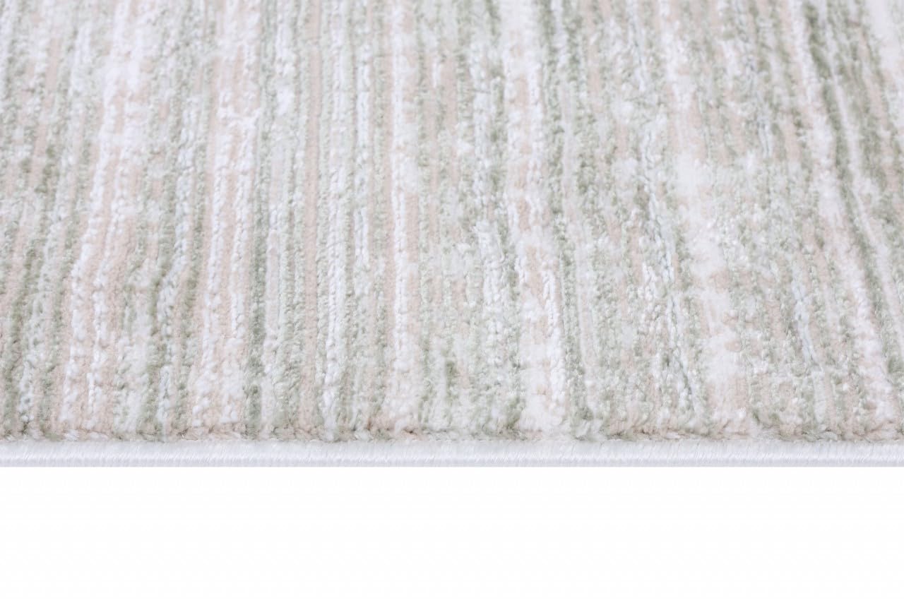 Mazovia Alfombra Salón 80x150cm Verde Abstracto Suave Antialérgico Vistoso