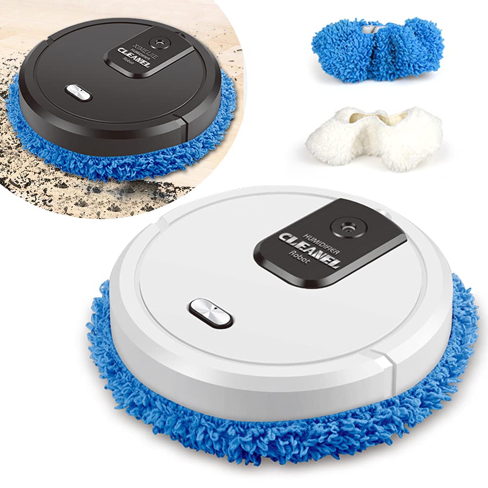 Barredora 3 en 1 | Robot aspirador seco y húmedo | 3 en 1 barredora inteligente | Recargable | 3,7 V/1500 mAh | para dueños de mascotas (blanco)