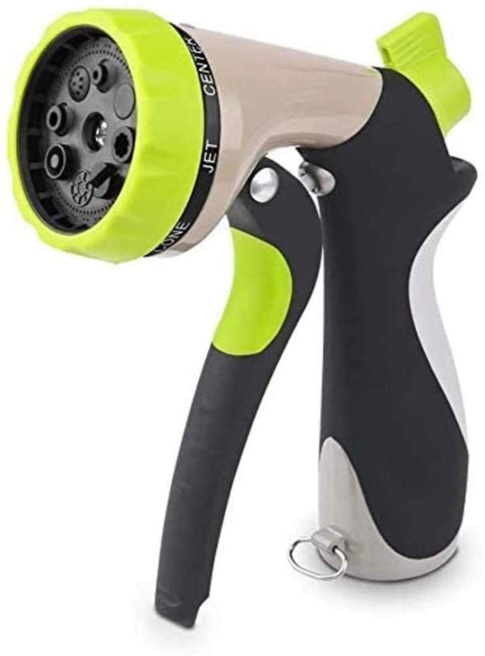 Pistola rociadora de metal resistente para manguera de jardín y boquilla para riego de jardín