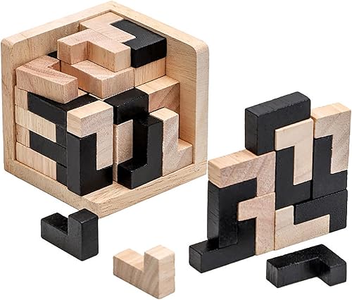 Miniatura 8 de Ahyuan - Rompecabezas de madera con forma de constructor de habilidades, rompecabezas de lógica, juguete educativo de escritorio para niños y