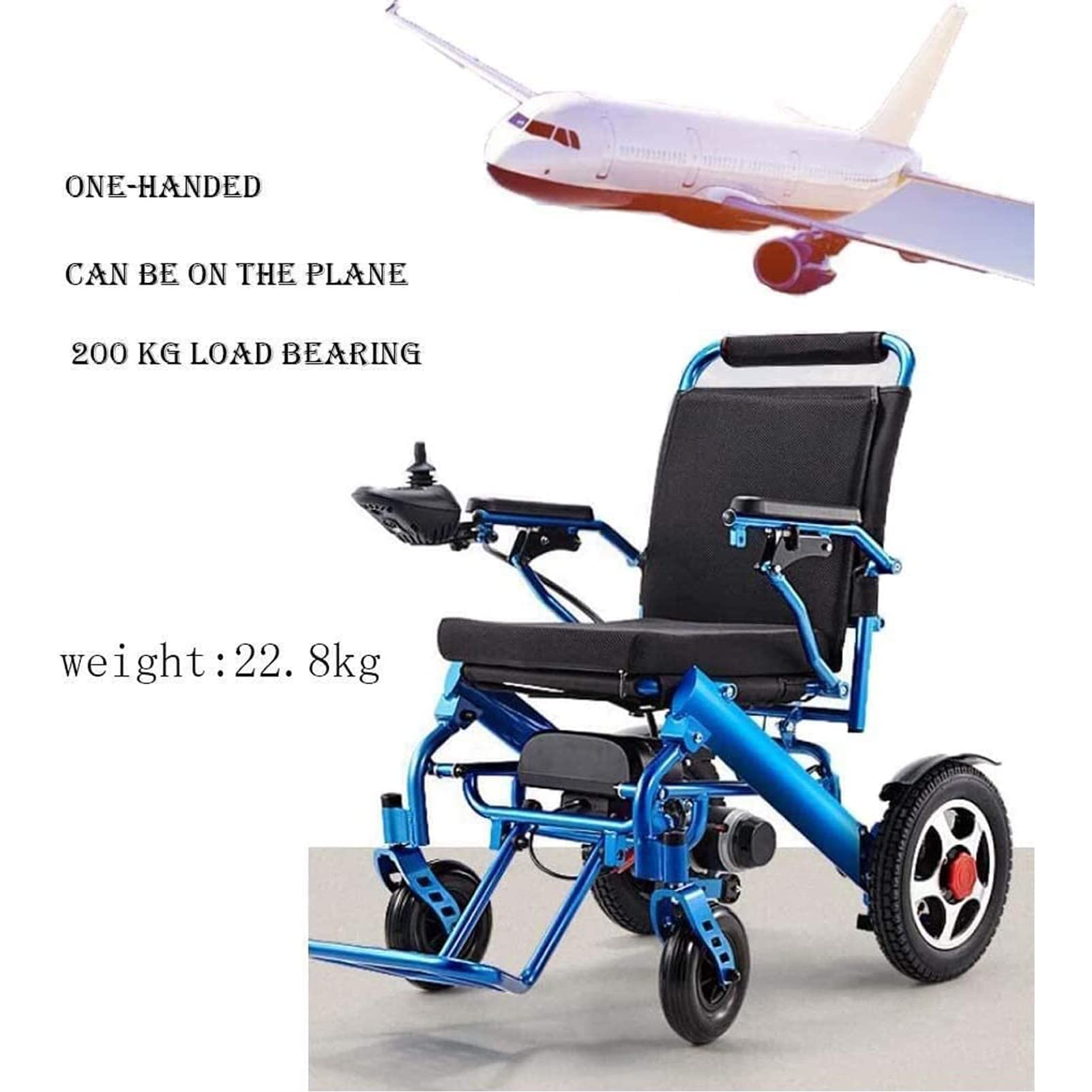 Sillas de ruedas eléctricas portátiles, scooters de movilidad motorizados Silla de ruedas ergonómica plegable ultraligera, ultraportátil, eléctrica, resistente a la intemperie, compac