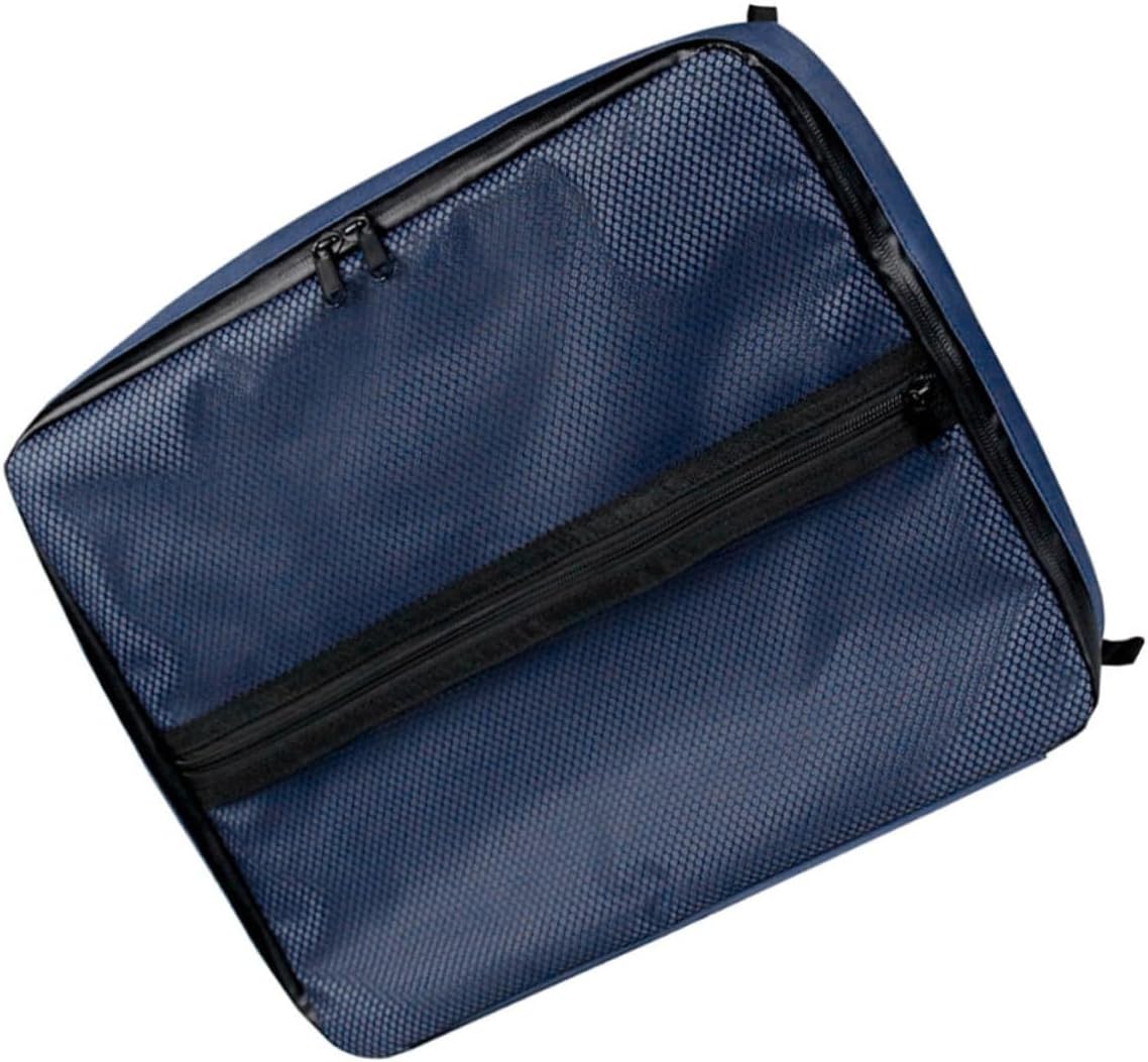 1pc Portable Cooler Bag Mesh Pocket Capacity Storage Organizer for Beach Picnic Outdoor Activities and Design Blue