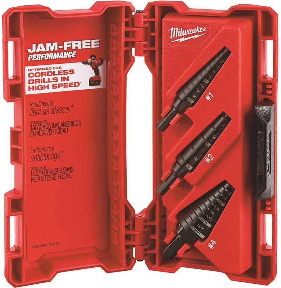 Milwaukee 48-89-9221 3 Piece Step Drill Bit Set