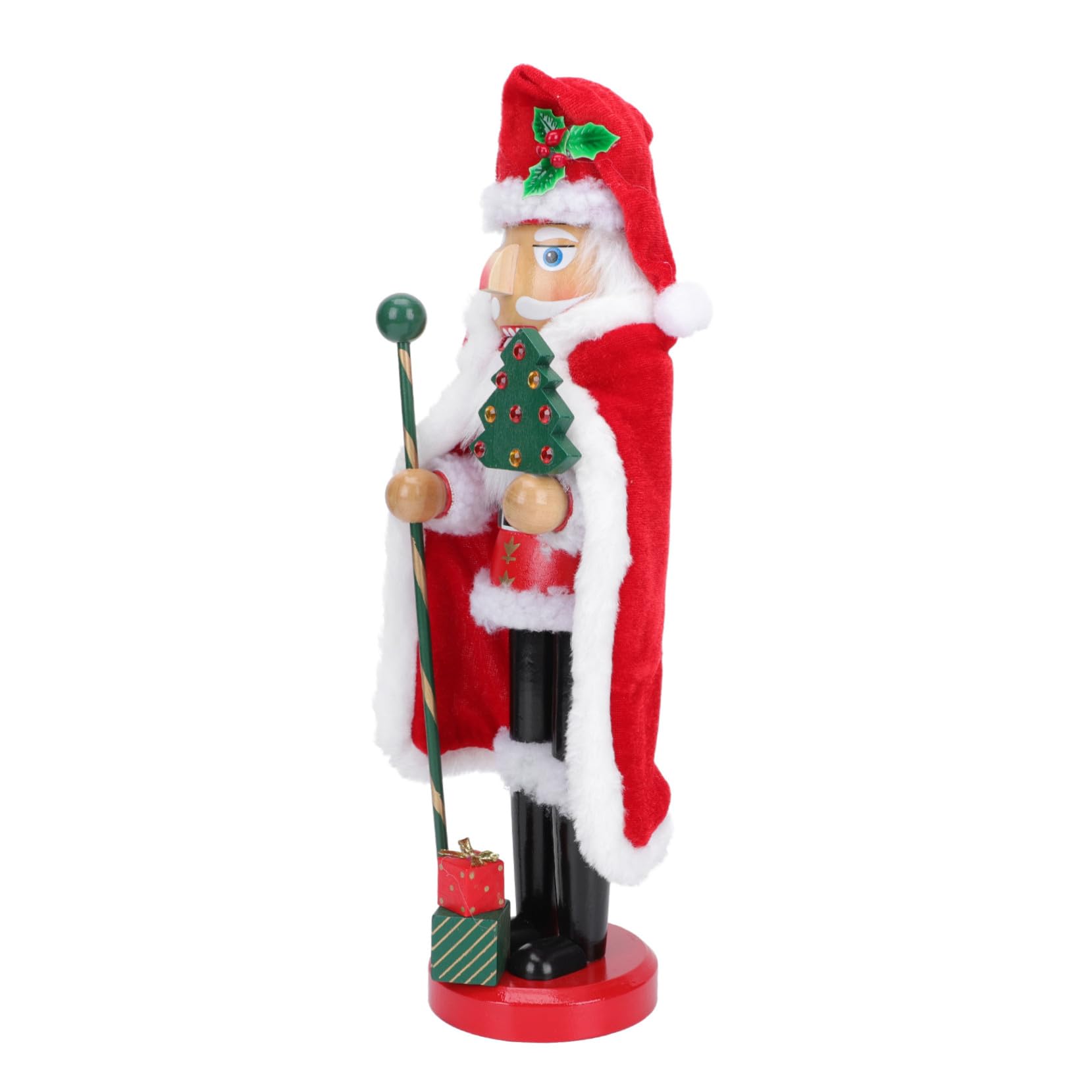 Adorno de Madera Pintado Figura de para Decoración Navideña Colgante para Puerta y Ventana Muñeco Festivo Resistente y Realista para de Navidad