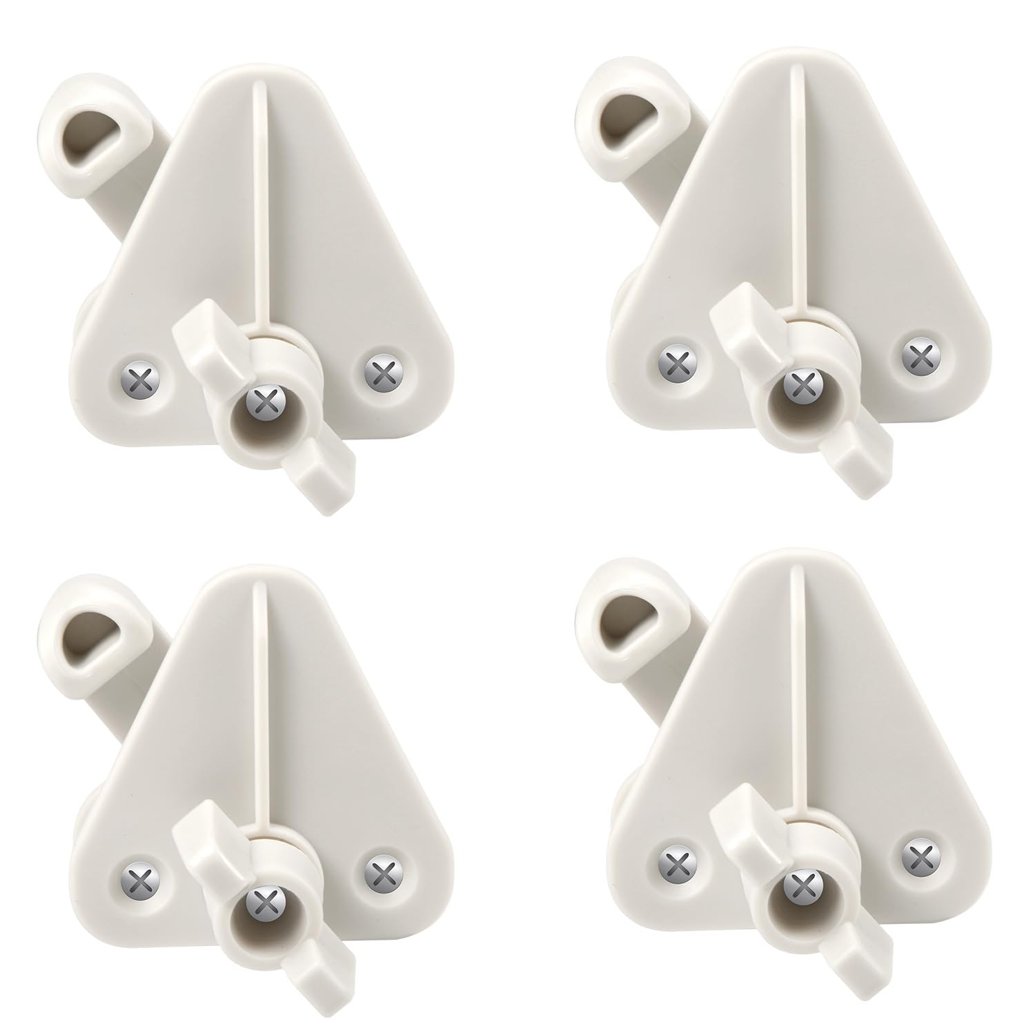 Pontoon Gate Latch Replacement Kit, 4pcs Pontoon Gate Latch Fits 1-1.25 inch Square Frames Boat Door Latches Fits Left and Right Hinged Doors Includes Hardware