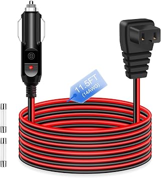 ALITOVE Car Refrigerator 12 Volt Power Cord Heavy Duty 14AWG 11.5FT