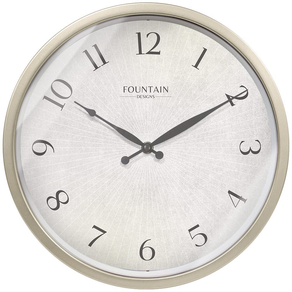 Horloge silencieuse sans tic-tac 30 cm argentée