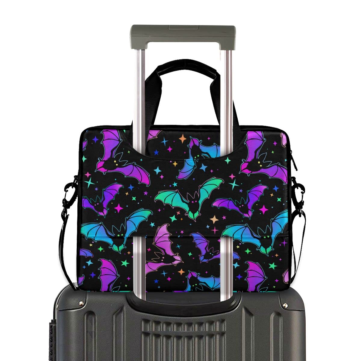 Luminous Bats Laptop Tote Bag for Women & Men - 15 to 16 Inch Laptops, Halloween Special