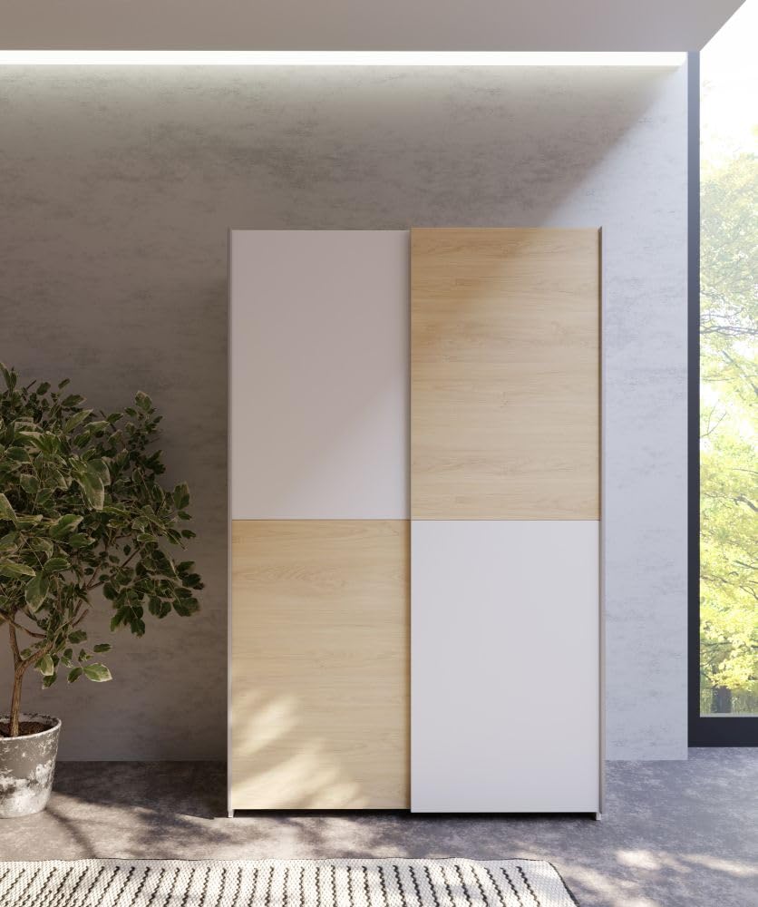 Armadio con ante scorrevoli in legno truciolare 120x191x61 cm AVANTI TRENDSTORE