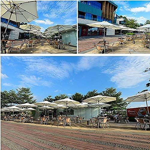 Patio Umbrella OutdoorFoldable Garden Parasols, Aluminum Alloy Beach Umbrellas For Sunshade, Shop Center Pillar Umbrellas, Hand Storage, For Beaches, Shops, Khaki good