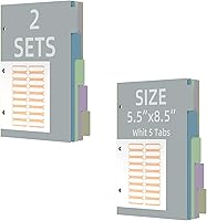 Vista 34 de EYROZILL Mini carpeta de 3 anillas, 5.5 x 8.5 pulgadas, 2 pulgadas, estampado de vaca