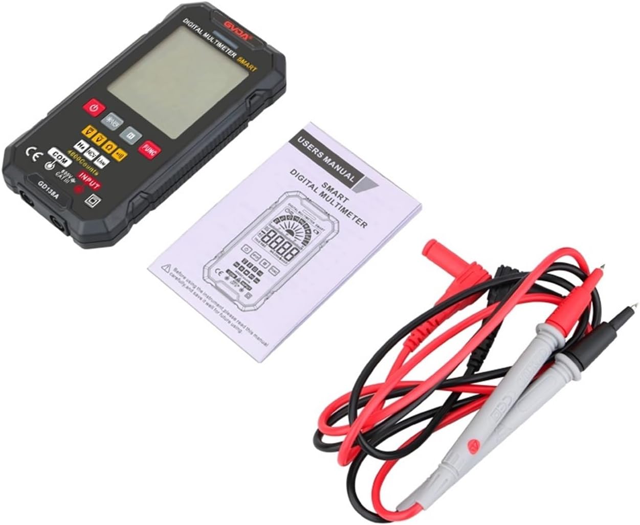 Smart Multimeter Auto Ranging True RMS NCV DC AC Voltage Tester Automatic Voltmeter Digital Multi-Meter DMM Multitester(GD138B)