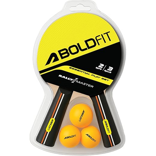 Boldfit Table Tennis Racquet Set - 2 Racquets & 3 Balls