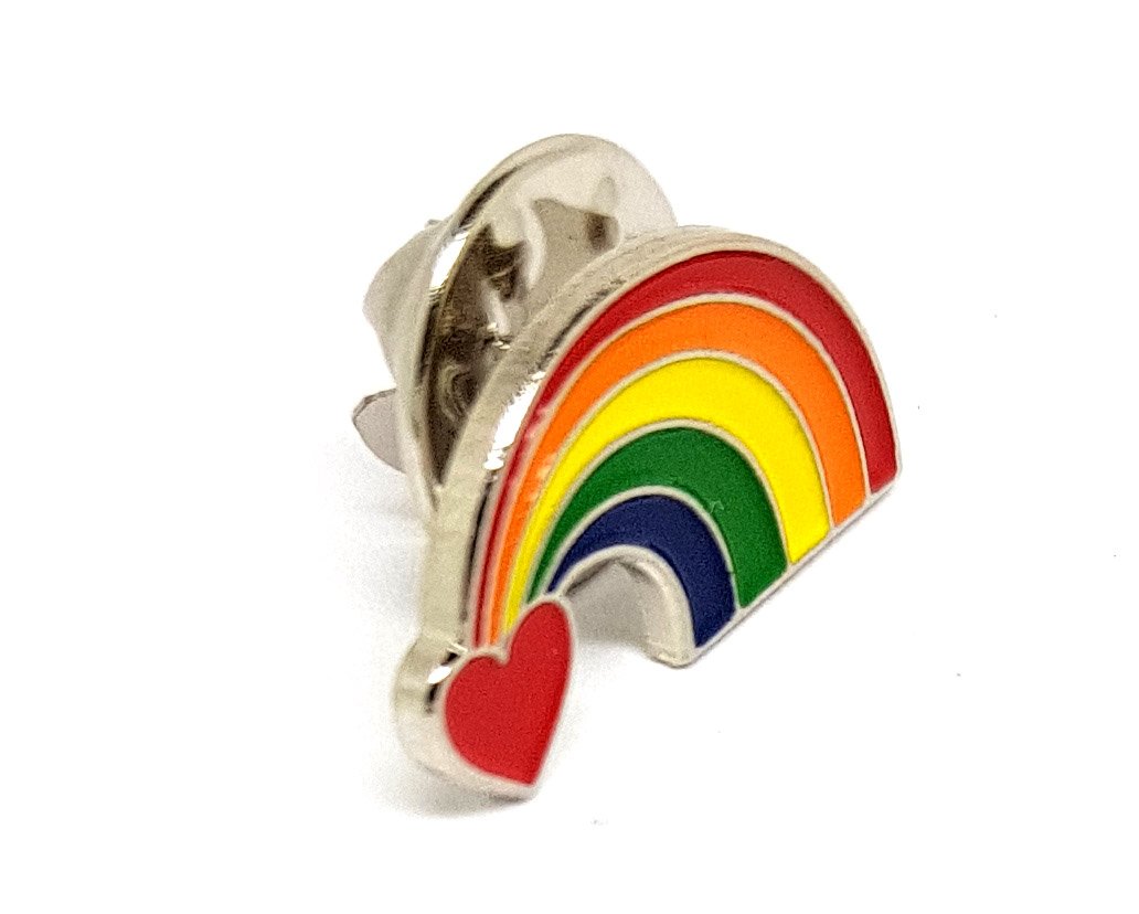 Shopiyal Rainbow Love Heart Peace Metal Enamel Pin Badge Brooch