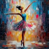 Niazidier Dancing Paint by Numbers Kit for Adults,DIY Ballet Painting Kits on Canvas, Color by Numbers Acrylic,Large Adult Paint by Number for Gifts,Home Wall Decor (Dancing Grace)