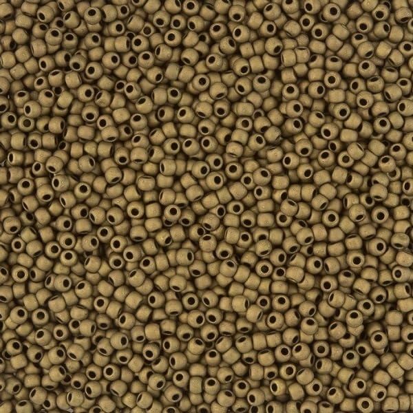 10 g TOHO Round Seed Beads Rocailles, Size 11/0, Matte Color Dark Copper (# 702), Japan, Glass — image 1