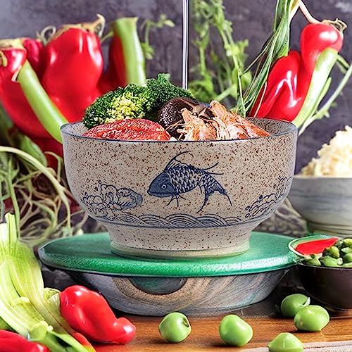 Tuyines Ramen Schüssel – Japanische Keramikschüssel für Suppen und Nudeln