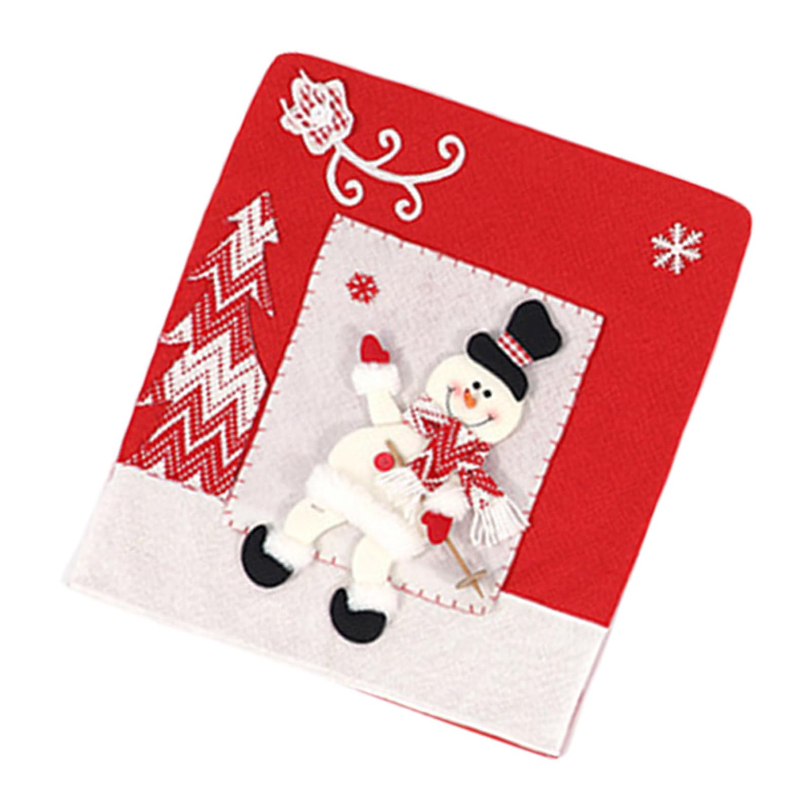 Buxuaaaa Christmas Dining Chair Back Covers Festival Santa Hat Chair Back Covers for Christmas Dinner Decoration Embellishment Tree Designs