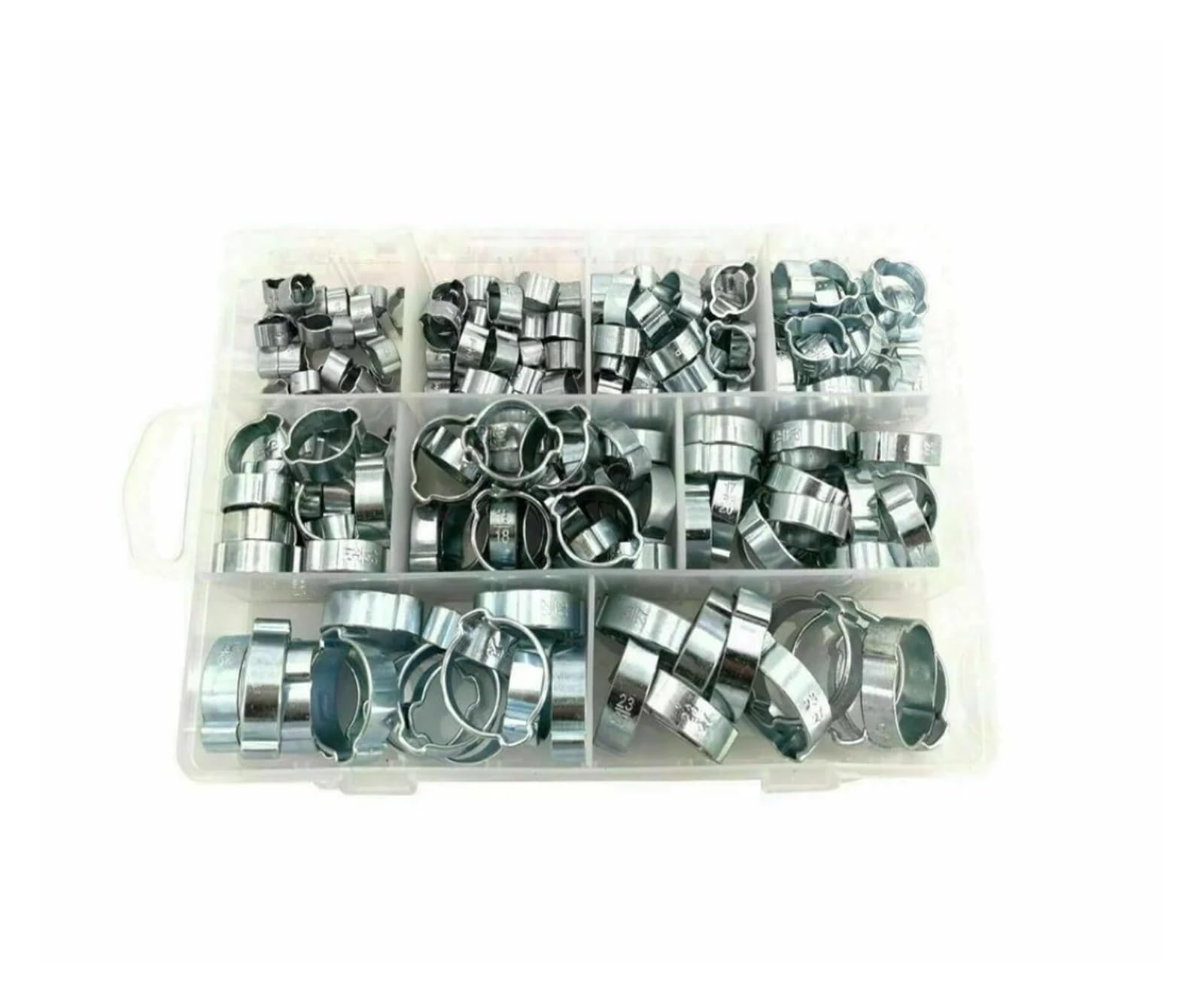 175 Pz 7-27mm Fascetta stringitubo Doppie orecchie Morsetto A vite senza fine Tubo dell'acqua del carburante Morsetti for tubi Clip Tubo flessibile del carburante Morsetti Kit