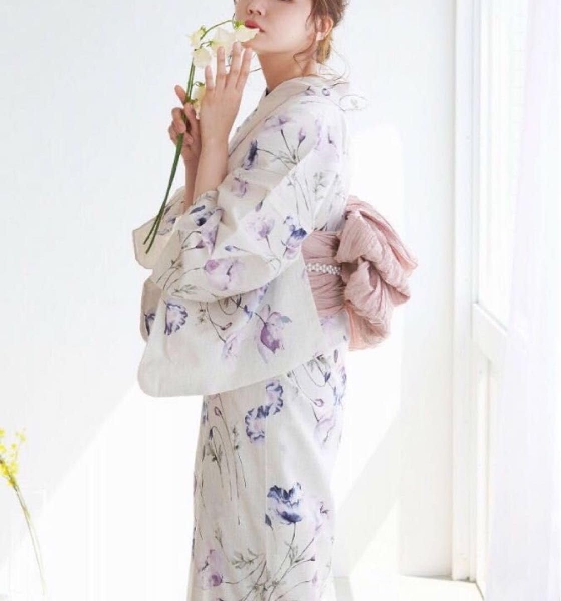 涼風の水彩ひなげし】 Dita ☆新品未使用 浴衣5点セット