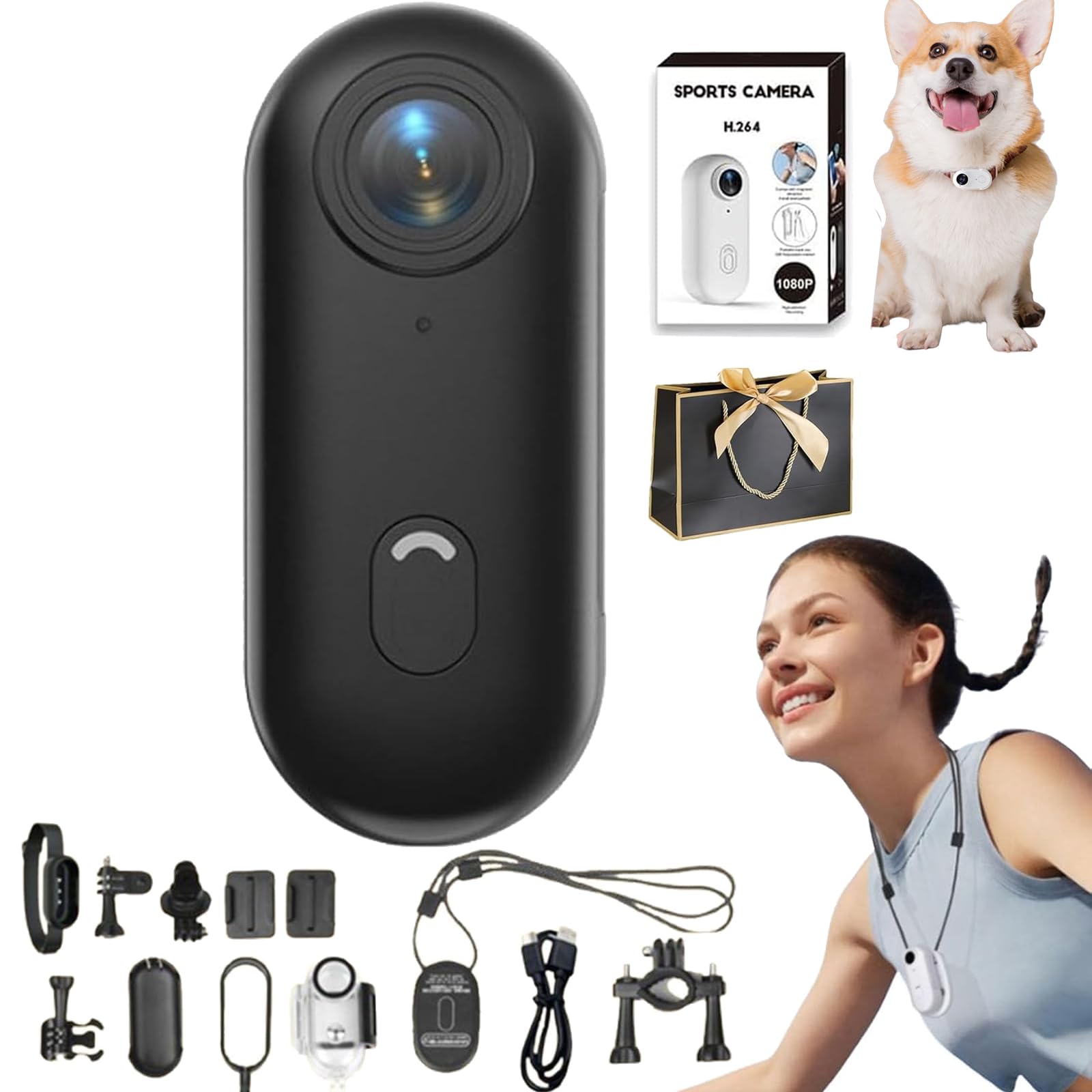 Helmet Camera Nexo25 4K Thumb Action Camera - Wearable Mini Camera