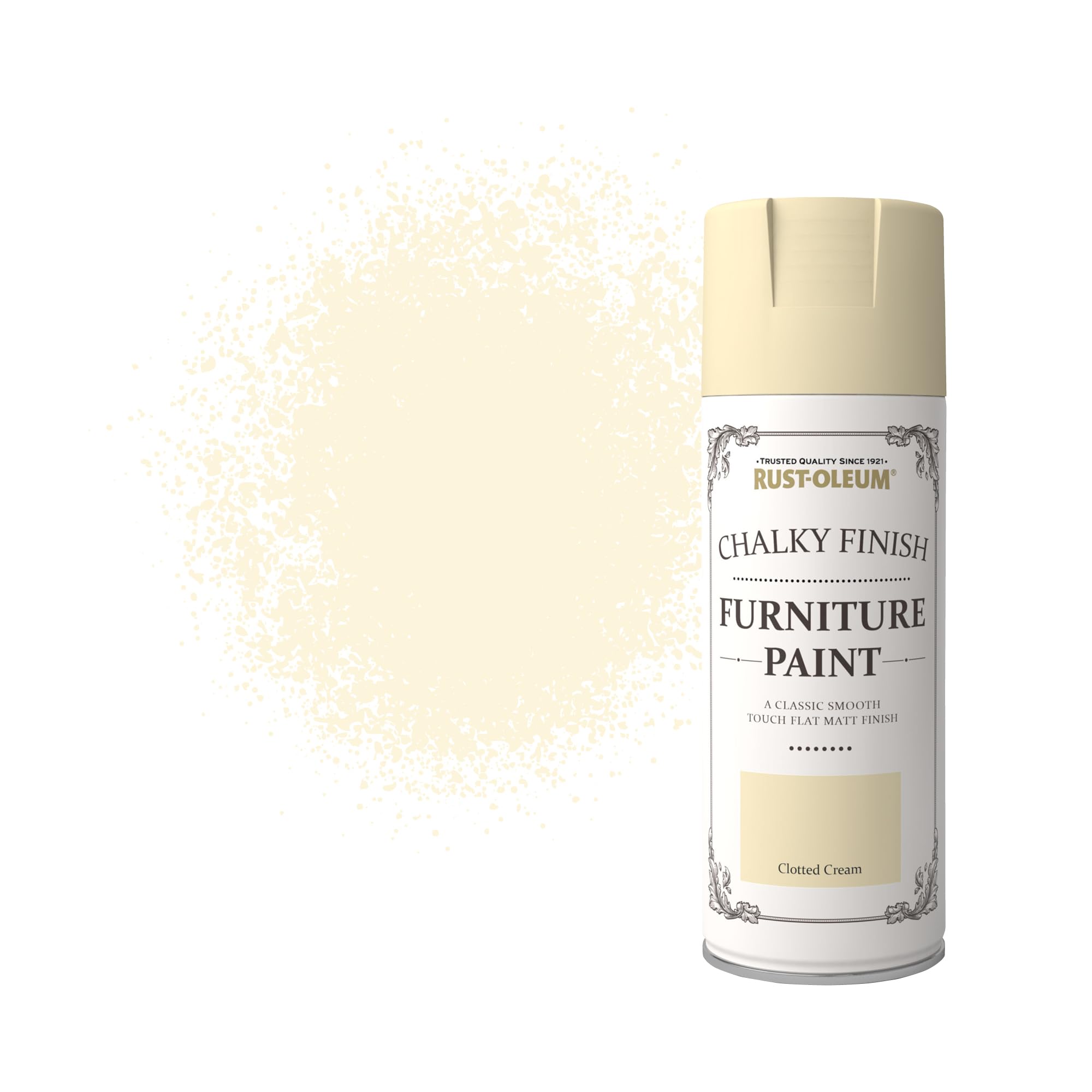 400ml Chalky Finish Furniture Spray Paint Aerosol - Clotted Cream