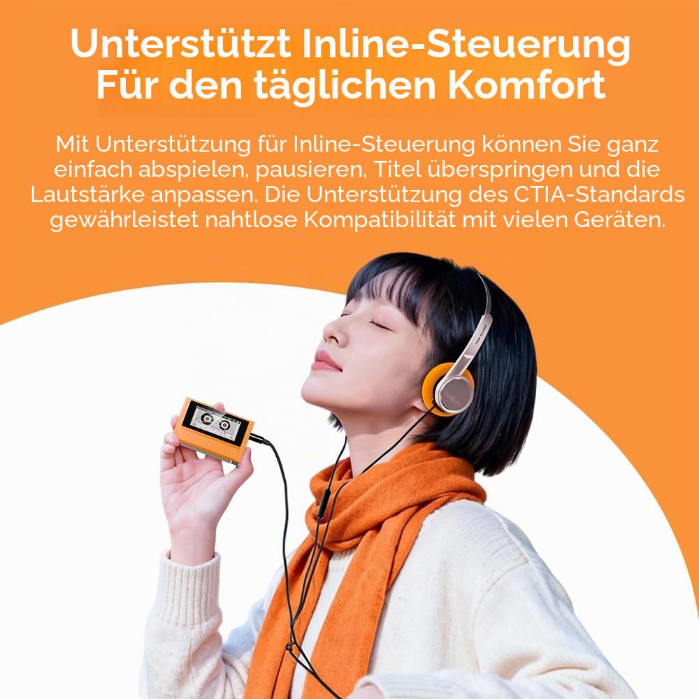 FiiO Echo Retro Hi-Res Digitaler Audio-Player, Dual-DAC-Bluetooth-Musik-Player, 4,4 mm symmetrischer Ausgang, Farbbildschirm, tragbarer DAP (schwarz)
