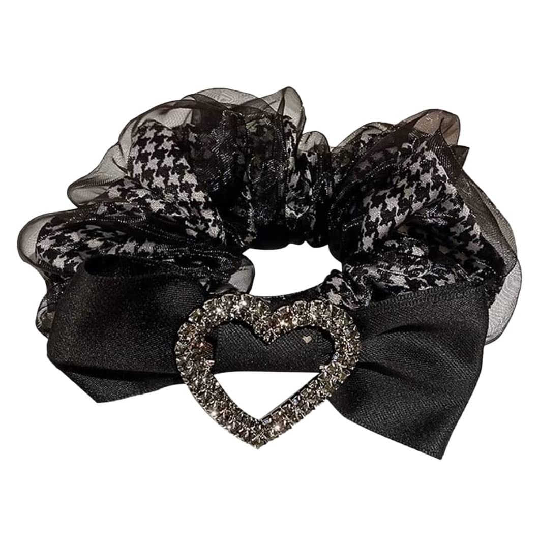 Feste Elastici Capelli Love Bow Hair Ring Mesh Rope Wild Head Jewelry Plate Accessori Per Capelli Decorazione