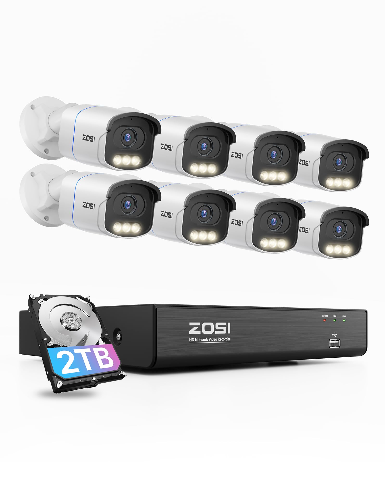 ZOSI 4K Aurora Lux PoE Security Camera System