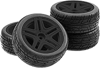 Vista 2 de OD2.75 pulgadas, llantas de cubo hexagonal de 0.47 pulgadas, llantas de nailon y goma compatibles con HSP Tamiya HPI, Kyosho Traxxas WLtoys 1/10