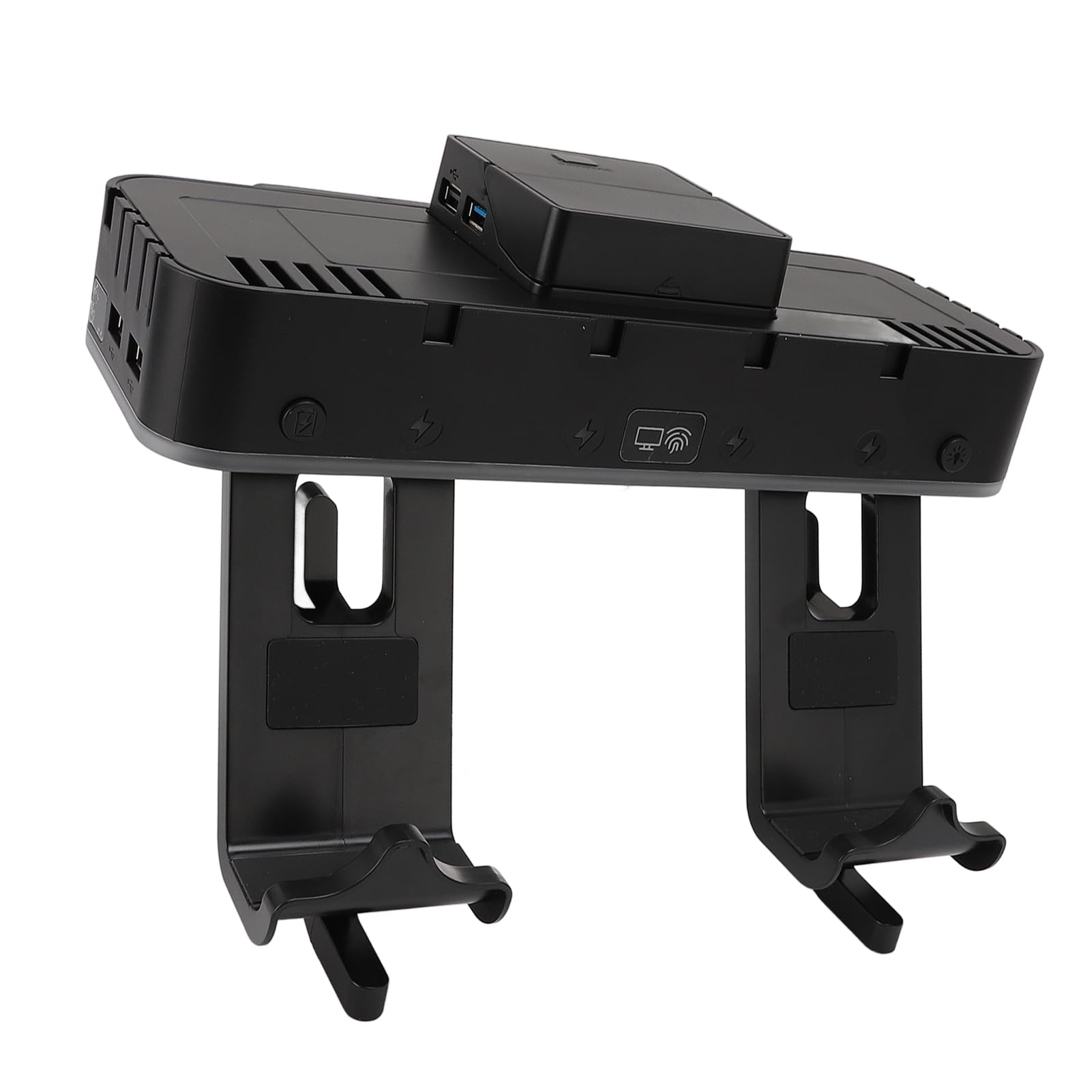 Supporto di Ricarica da Parete per Console di Gioco, Luce LED RGB, 10 Slot per Schede, Interfaccia Multimediale HD 1080P, per Console di Gioco con Diodi a Emissione di Luce