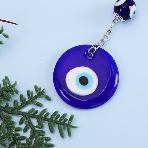 Miniatura 5 de eMagTech Decoración azul contra el mal de ojo, adorno colgante de búho, colgante de luna, amuleto para colgar en la pared, accesorios para el