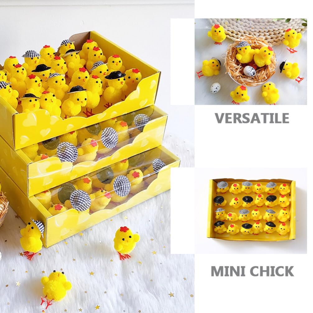 ibasenice 24pezzi Decorazioni Pasquali Peluche Da Pulcini Adorabili Per Festività Pasquali Perfetti Per Ufficio e Casa
