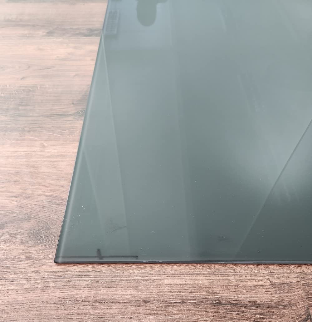 Funkenschutzplatte Rechteck 100x120cm Glas Anthrazit ohne Silikondichtung