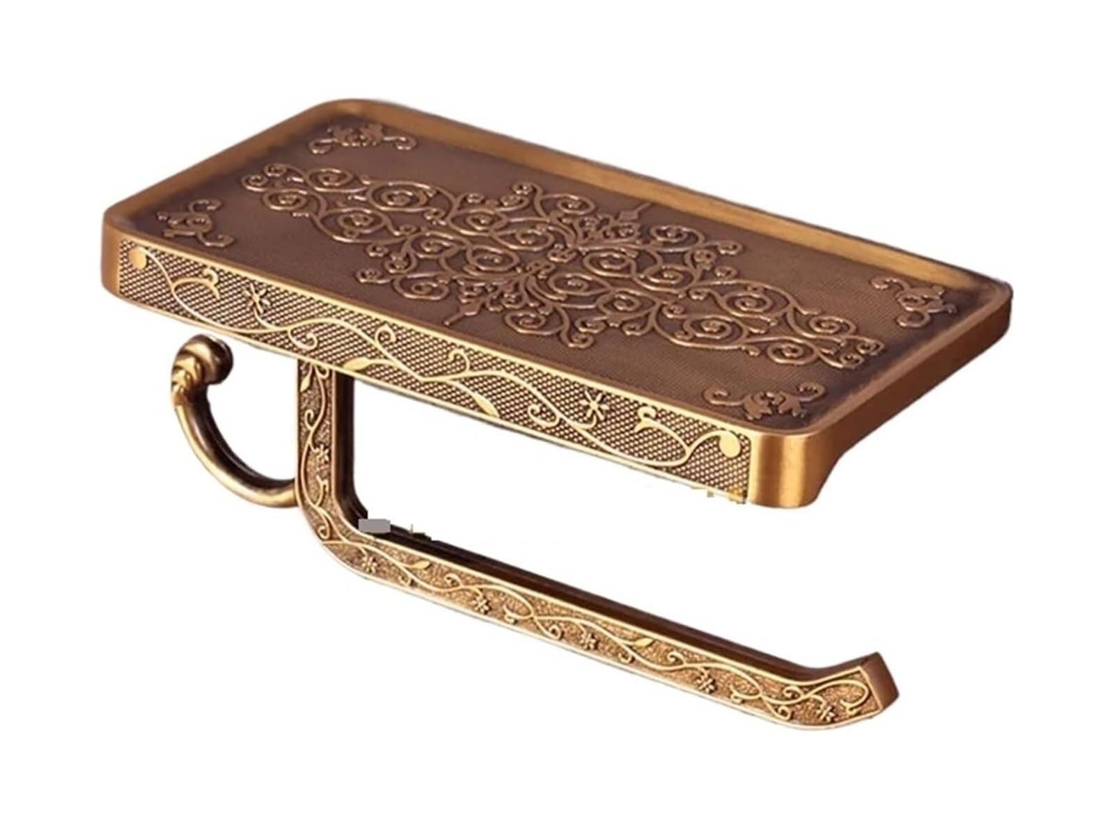 Brass Toilet Paper Holder, Brushed Brass Toilet Roll Holder Bathroom Mobile