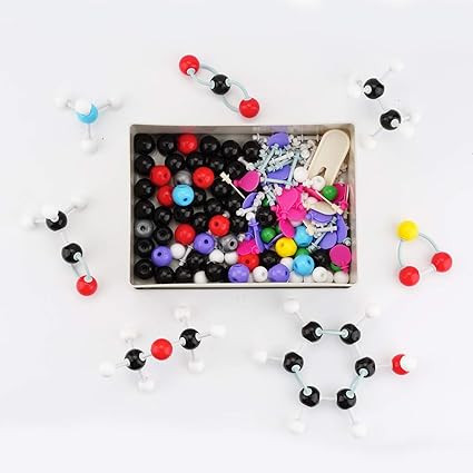 Surplex 307Pcs Molecular Model Kit Chemistry Inorganic and Organic Structure Building Atom Links Educational Toys Teaching Learning Set for Teachers Students Scientists Chemistry Class