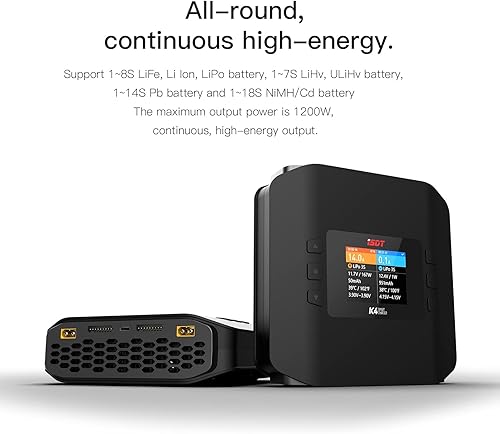 Miniatura 6 de ISDT Cargador de batería K4 Dual Lipo Descargador 18S RC Cargador de batería AC 400W DC 600Wx2 para la vida, LilonHv, Pb, NiMHCd Cargador de