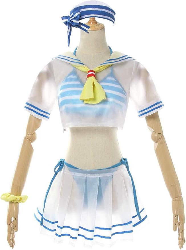 Amazon.co.jp KCS リゼロ レム 水着 セーラー服 Rem コスプレ衣装 コスチューム cospaly衣装 可愛い 変装 仮装