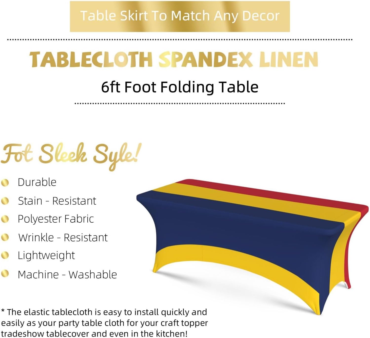 Flag of Chad Print Table Cover Rectangular Tablecloth for 6-Foot Tables for Wedding Banquets Outdoor