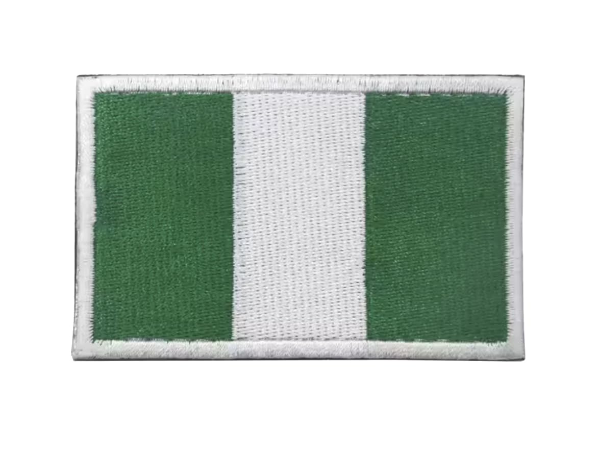 Patch Nation Nigeria Nigerian Flag Embroidered Airsoft Paintball Patch