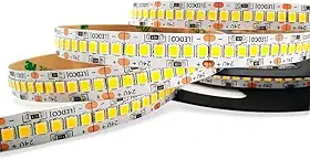Fita LED Premium Profissional 5 m – 240 LEDs/m – 12 V – Modelo 3528 – Ideal para Perfil de Alumínio, Sanca, Vitrine e Iluminação Decorativa - 3000K Branco Quente