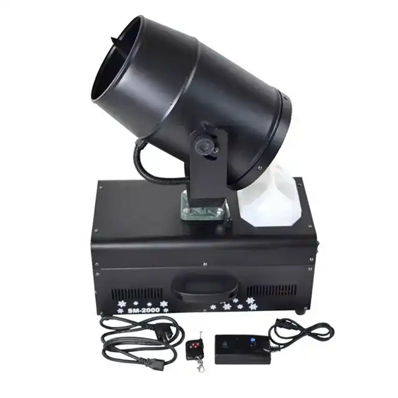 Attrezzatura per Feste da palcoscenico per Eventi all'aperto per Interni Macchina per la Produzione di Neve a Testa Mobile da 2000 W a 180 °, con Telecomando, per Matrimoni di Natale (3500 W) (3500w)