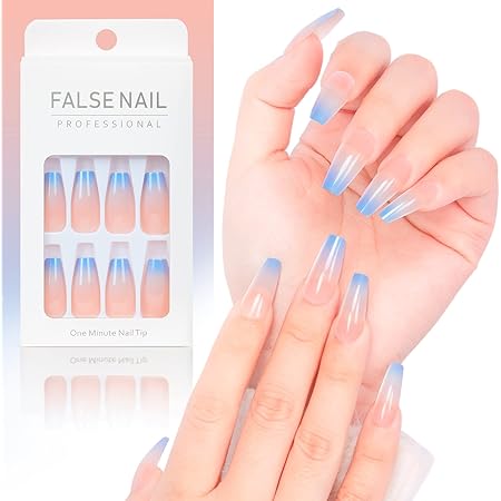 Ranrose Square Nail Tips,120PCS Short Nail Tips for acrylic nails professional 12 Sizes Full Cover Fake Nails Black Clear French False Nails No Needed File Press On Nails with Box for Nail Extensions