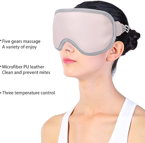 Miniatura 2 de Masajeador de ojos con calor, parches térmicos para los ojos, almohadilla térmica de compresión ocular USB plegable para tratamiento de ojos, ojos