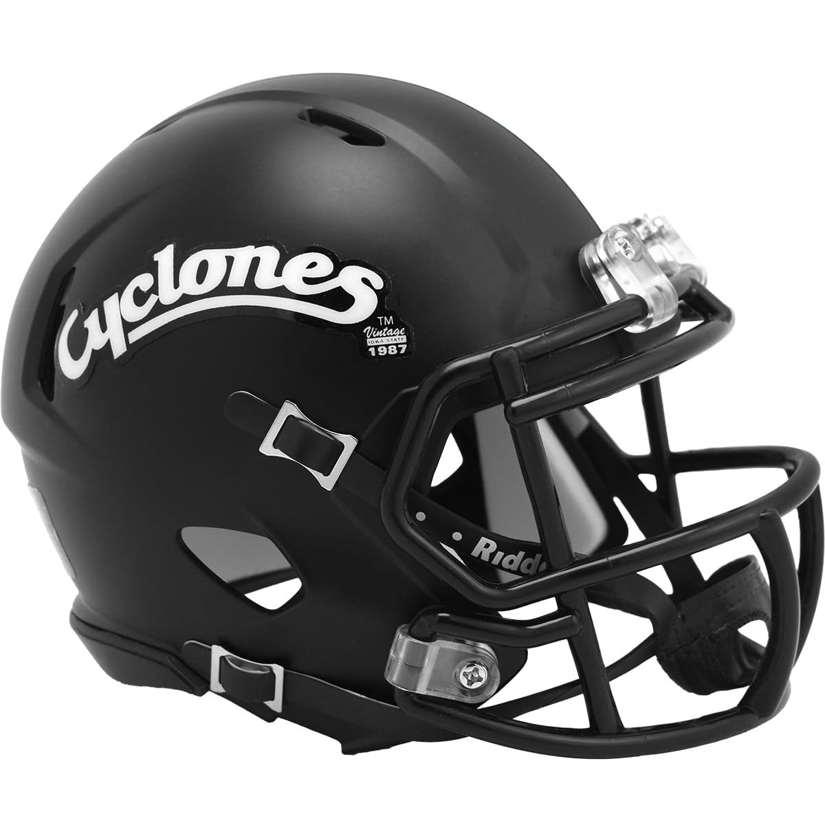 Iowa State Cyclones Black Script I Will! Revolution Speed Mini Football Helmet