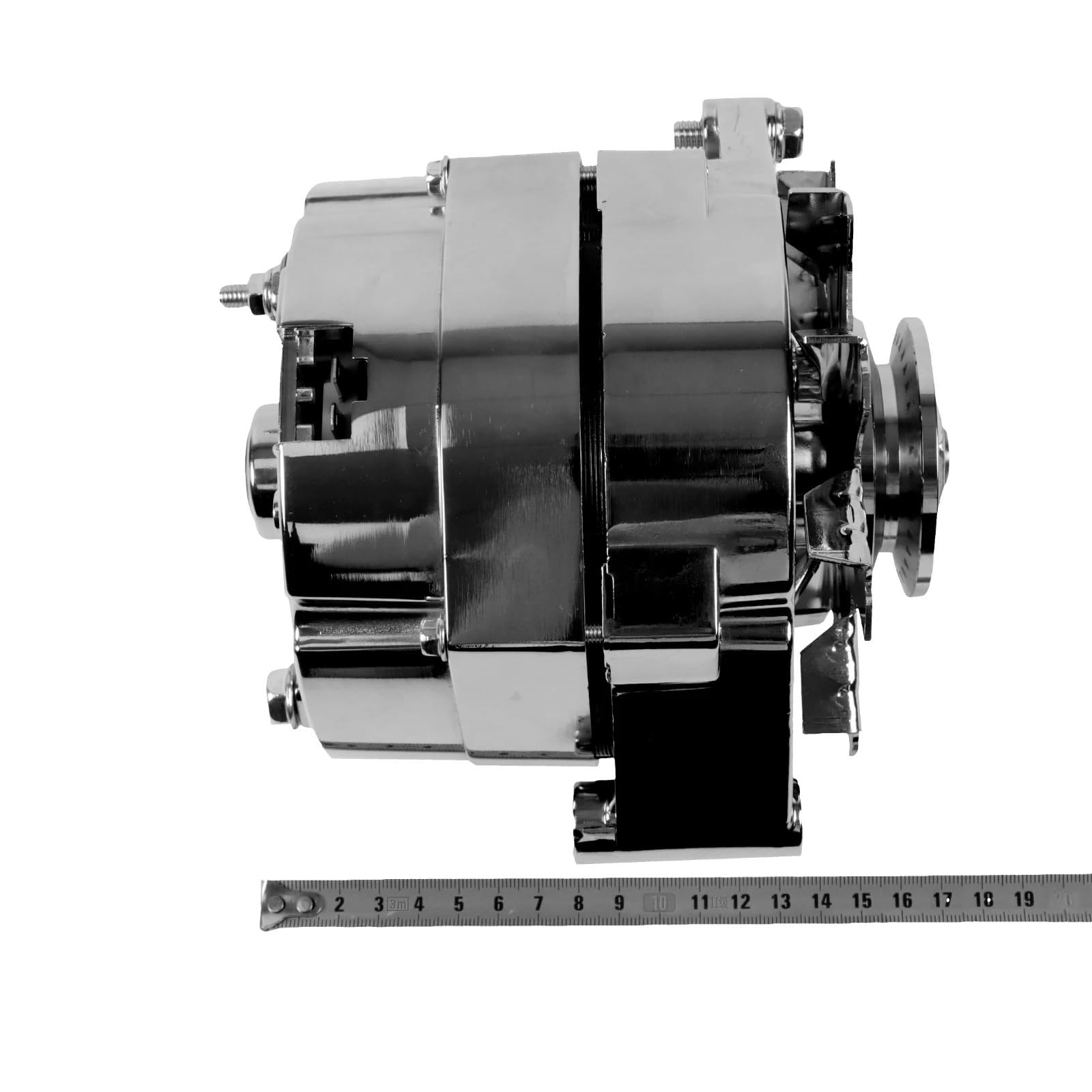 koła pasowego Alternator Pasuje do silnika GM 305 350 BBC SBC 1 szt. 110 Amp chromowany alternator ADR 0335-C wymiana samochodu części samochodowe Koło pasowe sprzęgła alternator
