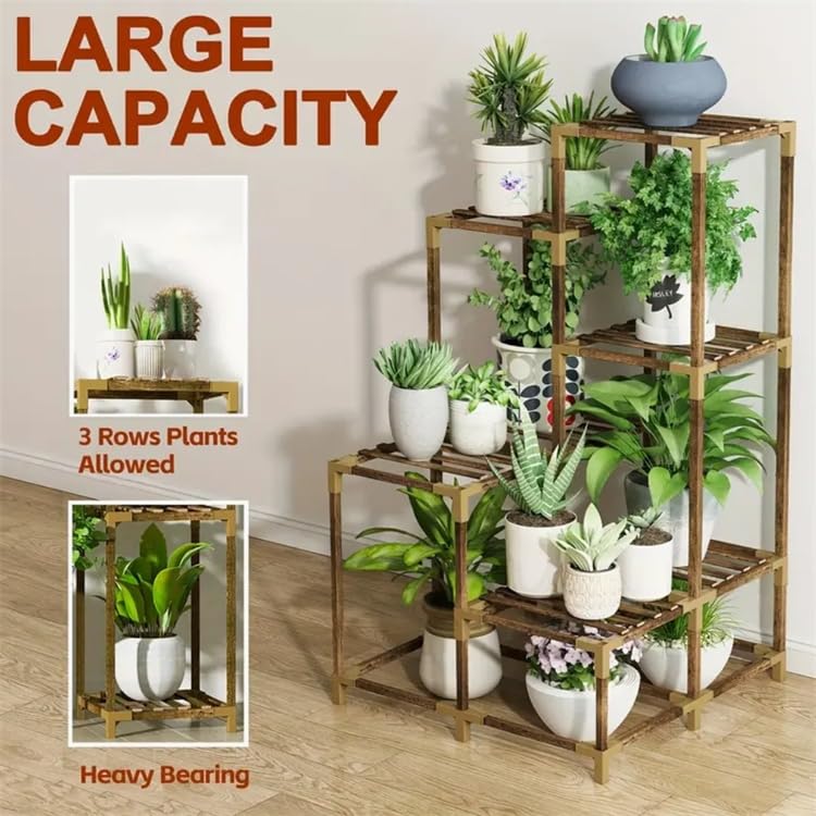 Image of Snazzy 11 Tier Corner Plant Stand Plant Flower Shelf for Multiple Plants For Living Room Balcony Window
