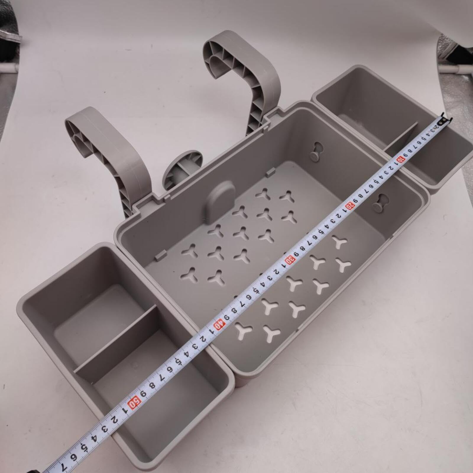 Portaoggetti Piscina Fuori Terra 32x53x11 cm - Cestino Vassoio A Bordo Piscina - Facile da Smontare, Duraturo - Accessorio per Piscina per Oggetti di Gioco, Shampoo e Oggetti Personali (blu)