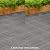 ECOOPTS 20"x20" Interlocking Deck Tiles Patio Floor Tiles Outdoor Flooring Wood Deck Tiles for Porch Balcony Backyard, 6 Slat x 12 Boxes, Grey