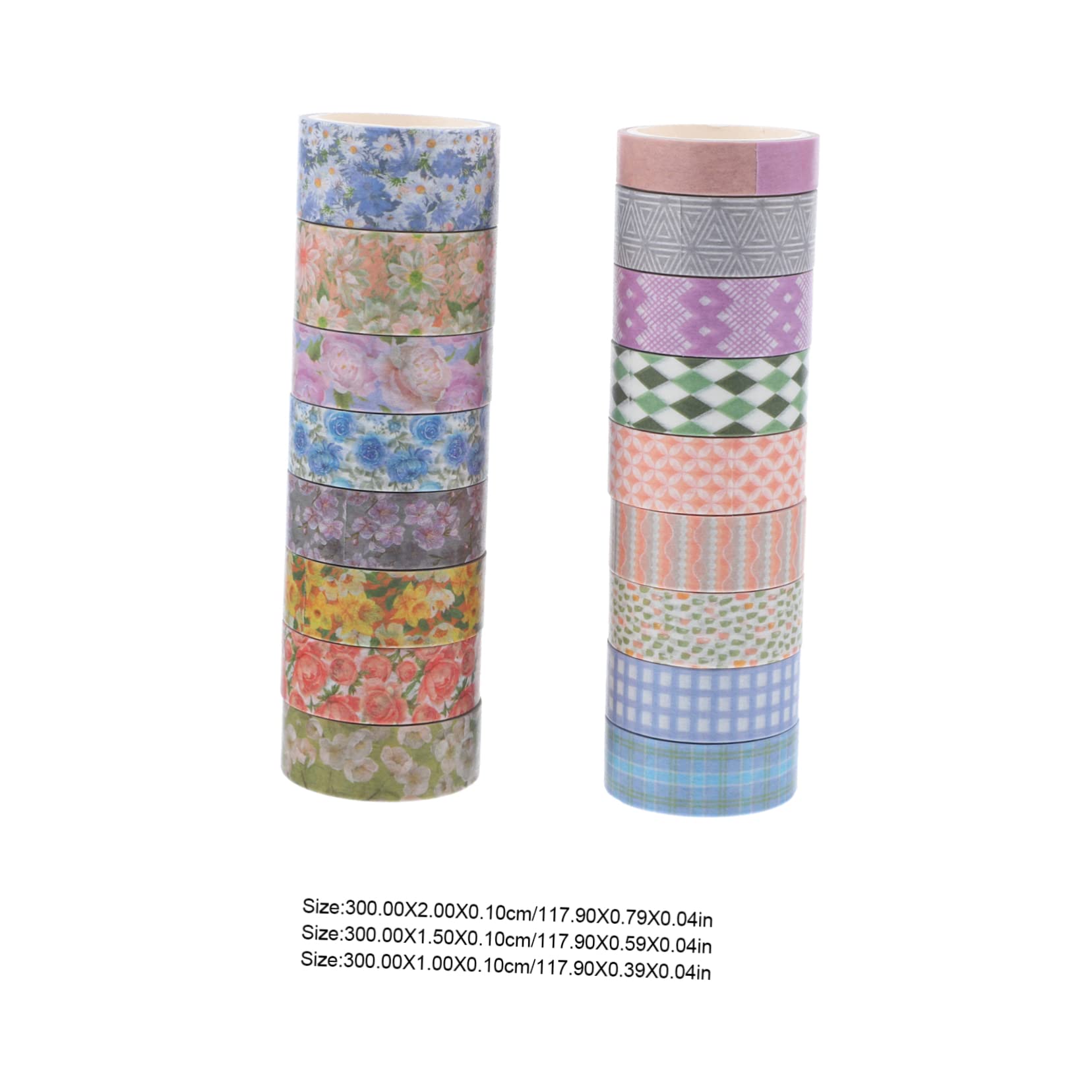 STOBOK 51rotoli Nastro Adesivo Washi Floreale Carta Decorativa Autoadesiva Per Fai Te e Scrapbooking Per Decorare Diari e Progetti Creativi